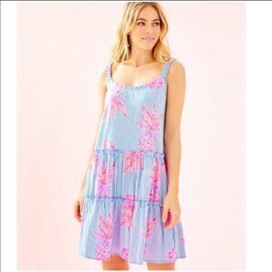 Lilly Pulitzer Peri Rum Swizzle Loro Swing Dress M